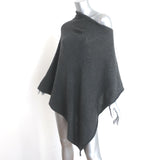 360 Accessoire Cashmere Asymmetric Poncho Dark Gray