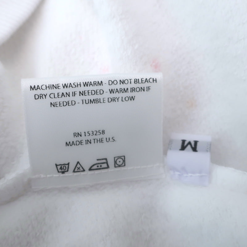 SPRWMN Paint Splatter Sweatshirt White Cotton Size Medium Crewneck Pullover