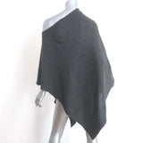 360 Accessoire Cashmere Asymmetric Poncho Dark Gray