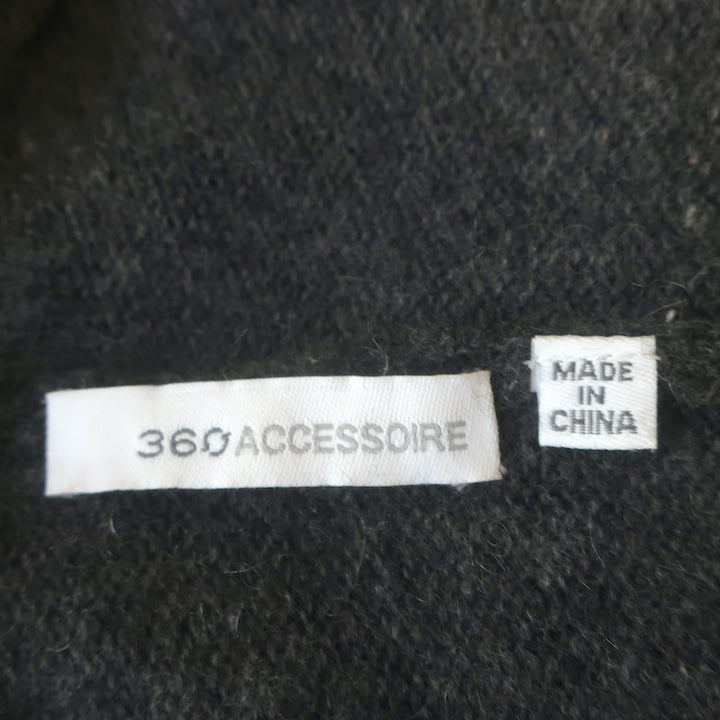 360 Accessoire Cashmere Asymmetric Poncho Dark Gray