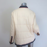 Gucci Web-Trim Padded Jacket Ivory Size 42
