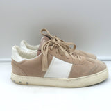Valentino Flycrew Low Top Sneakers Blush Suede Size 38.5