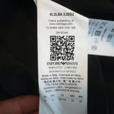 Emporio Armani Belted Maxi Coat Black Textured Virgin Wool Size 36