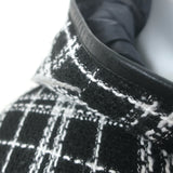 Maje Gangzidamo Reversible Hooded Tweed Jacket Black/White Size 0 NEW