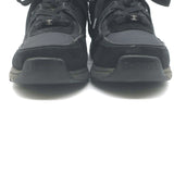 Chanel 22S CC Low Top Sneakers Black Suede & Nylon Size 39