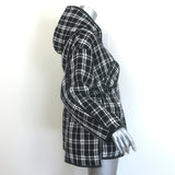Maje Gangzidamo Reversible Hooded Tweed Jacket Black/White Size 0 NEW