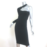 Helmut Lang Asymmetric Cutout Dress Black Seamless Jersey Size Extra Small/Small