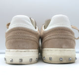 Valentino Flycrew Low Top Sneakers Blush Suede Size 38.5