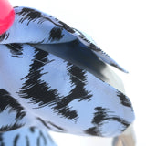 A.L.C. Marcella Leopard Print Zip-Front Mini Dress Light Blue Silk Size 10