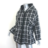 Maje Gangzidamo Reversible Hooded Tweed Jacket Black/White Size 0 NEW