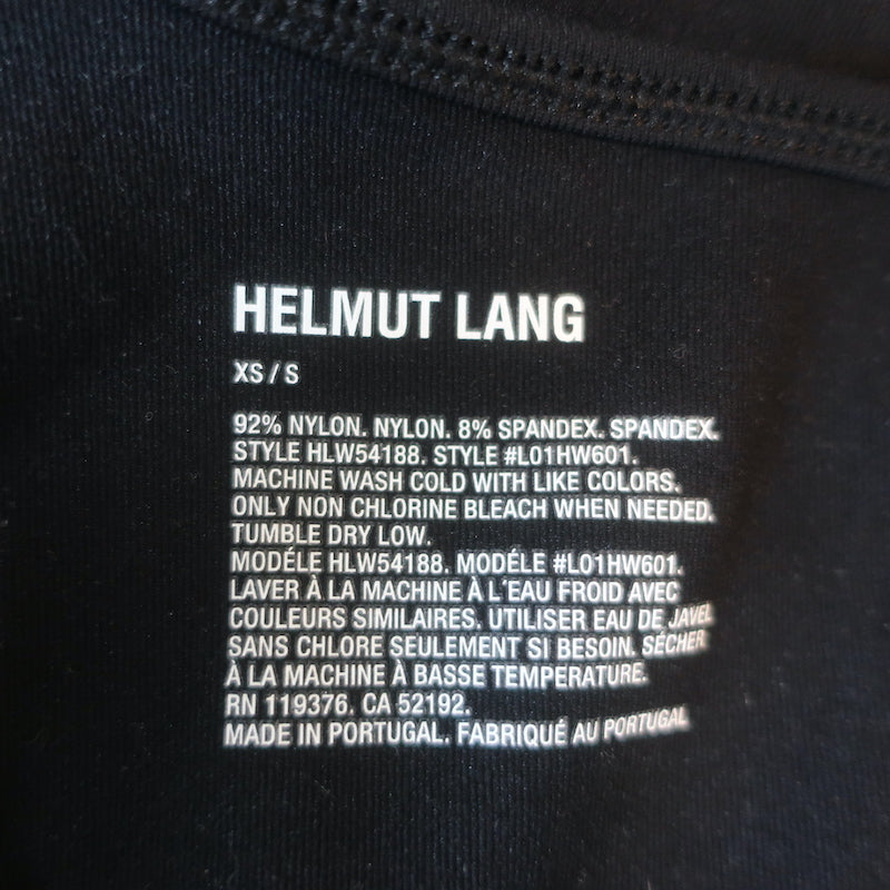 Helmut Lang Asymmetric Cutout Dress Black Seamless Jersey Size Extra Small/Small