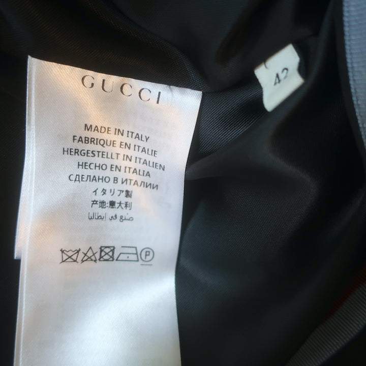 Gucci Web-Trim Padded Jacket Ivory Size 42
