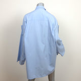 The Row Button Down Shirt Blue Cotton Size 0 Long Sleeve Tunic Top