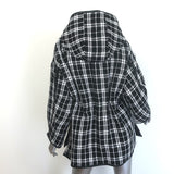 Maje Gangzidamo Reversible Hooded Tweed Jacket Black/White Size 0 NEW