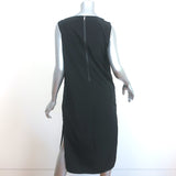 Jil Sander Packaway Sleeveless Midi Dress Black Nylon Size 36