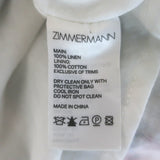 Zimmermann Allia Pintuck Halter Mini Dress White Floral Print Linen Size 2