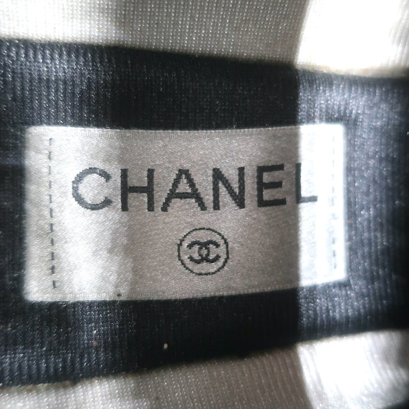 Chanel 22S CC Low Top Sneakers Black Suede &amp; Nylon Size 39