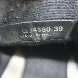 Chanel 22S CC Low Top Sneakers Black Suede & Nylon Size 39