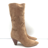 Veronica Beard Blondie Slouchy Suede Boots Beige Size 6.5
