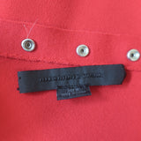 Alexander Wang Asymmetrical Snap-Trimmed Mini Dress Red Size Medium