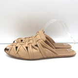 The Row Capri Slides Nude Woven Leather Size 39 Flat Mules