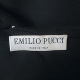 Emilio Pucci Crisscross Off the Shoulder Top Black Stretch Jersey Size US 10