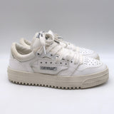 Off-White c/o Virgil Abloh 3.0 Off Court Low Top Sneakers White Leather Size 37
