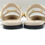 Valentino Roman Stud Mules Cream Leather Size 39 Pointed Toe Flats NEW