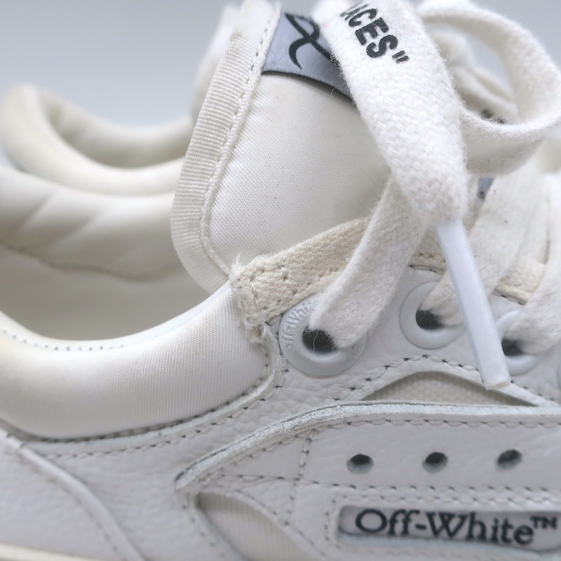 Off-White c/o Virgil Abloh 3.0 Off Court Low Top Sneakers White Leather Size 37