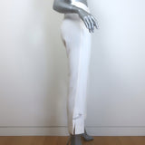 Cinq a Sept Kerry Rhinestone Pin Cropped Pants White Crepe Size 2 NEW