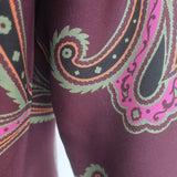 Etro Kesa Open-Front Jacket Burgundy Paisley/Floral Print Silk Twill Size Medium