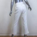 Cinq a Sept Kerry Rhinestone Pin Cropped Pants White Crepe Size 2 NEW