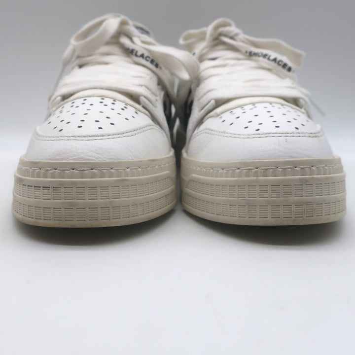 Off-White c/o Virgil Abloh 3.0 Off Court Low Top Sneakers White Leather Size 37