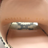 Gucci Baby Horsebit Mules Cream Snake-Embossed Leather Size 39 Open Toe Heels