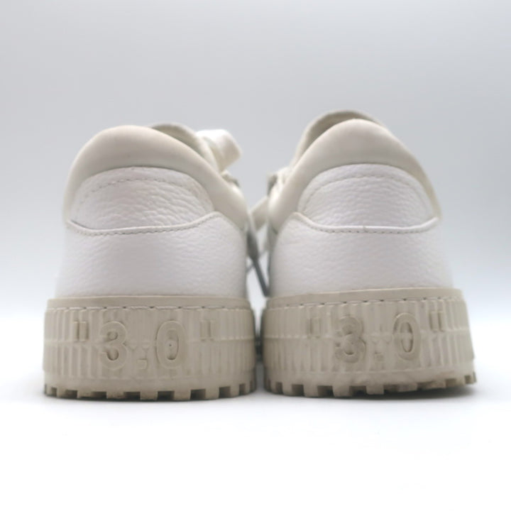Off-White c/o Virgil Abloh 3.0 Off Court Low Top Sneakers White Leather Size 37