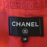 Chanel SS22 Multi-Pocket Tweed Mini Dress Red Cotton-Blend Size 38