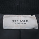 Pringle of Scotland Layered-Effect Jacket Black Stretch Wool Size US 6