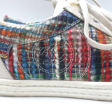Chanel Pearl CC Multicolor Tweed Low Top Sneakers Gray Suede Size 38