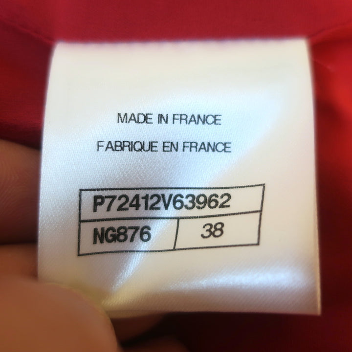 Chanel SS22 Multi-Pocket Tweed Mini Dress Red Cotton-Blend Size 38