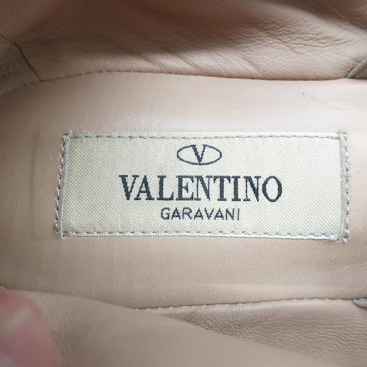 Valentino Rockstud Ballet Flats Blush Velvet Size 38.5