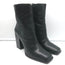 Saint Laurent Jodie 105 Cut-Off Western Ankle Boots Black Leather Size 38.5
