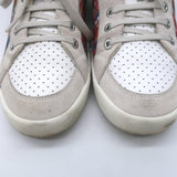 Chanel Pearl CC Multicolor Tweed Low Top Sneakers Gray Suede Size 38