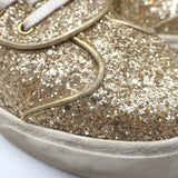 Valentino Glitter Flycrew Low Top Sneakers Gold Size 40