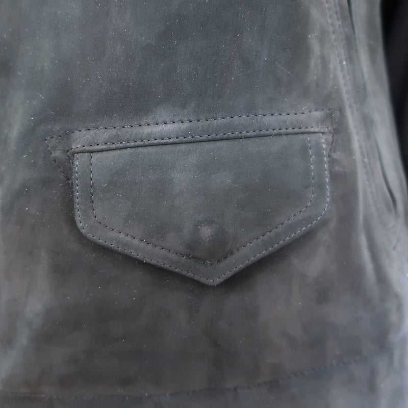 Rick Owens Stooges Suede Biker Jacket Black Size US 14