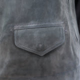 Rick Owens Stooges Suede Biker Jacket Black Size US 14