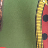 Dolce & Gabbana Mushroom Print Button Down Blouse Green/Multi Silk Twill Size 40