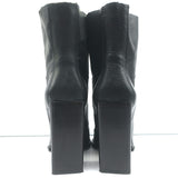 Saint Laurent Jodie 105 Cut-Off Western Ankle Boots Black Leather Size 38.5