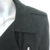 Rick Owens Stooges Suede Biker Jacket Black Size US 14