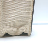 Balenciaga Logo Pochette Cream Canvas & Gray Leather Small Crossbody Bag