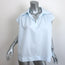 Marni Collared Top Light Blue Cotton Size 38 Cap Sleeve Blouse